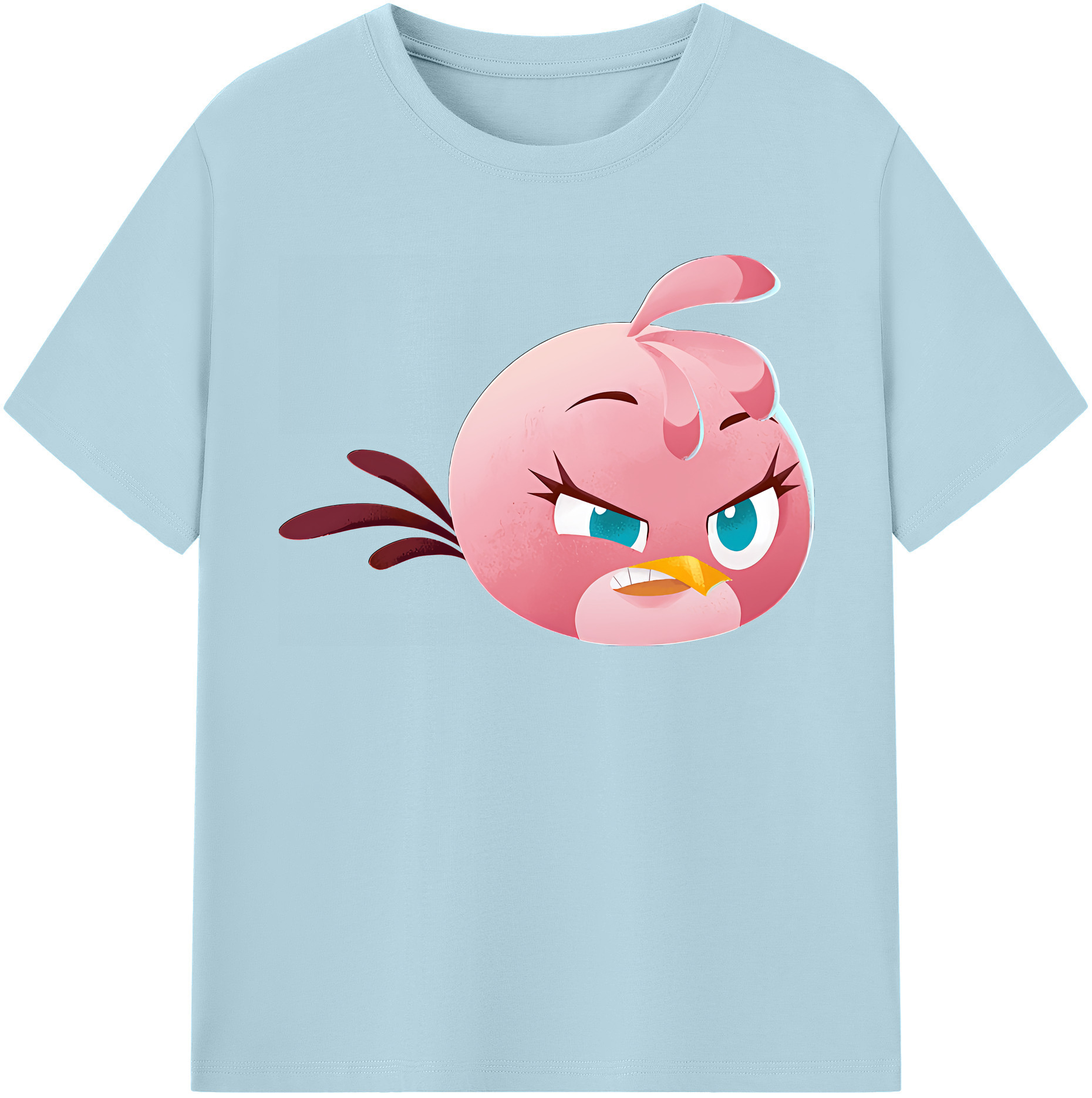 （画像用） Angry Birds アングリーバード 綿100％半袖Tシャツ（フロントプリント）